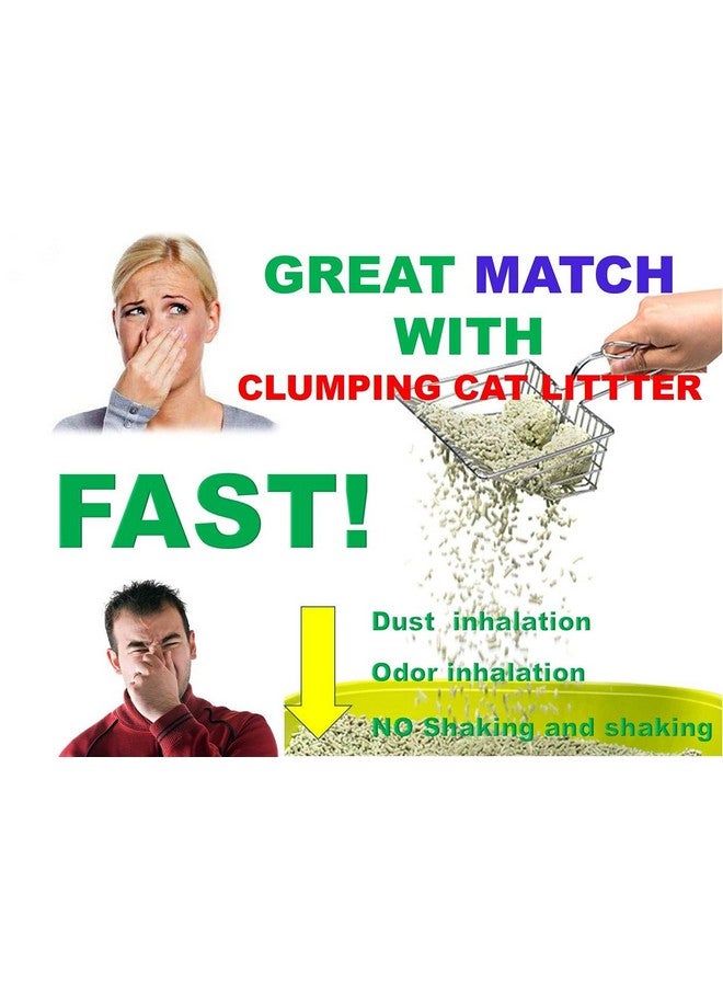 QUALIALL All Metal Litter Scoop, Solid Metal Sifter, Cat Litter Scoop Metal Jumbo, Cat Urine Scoop, Litter Scooper With Holder, Litter Scooper Holder, Jumbo Cat Litter Scoop Sifter Scooper Holder - Image 3
