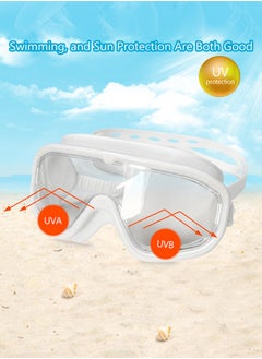 SUCITY Large Frame Clear Swim Goggles with Swimming Cap, Earplugs, and Nose Clip - Leak-Proof UV Anti Fog Swimwear Eyewear - Unisex Men Women  - Image 4