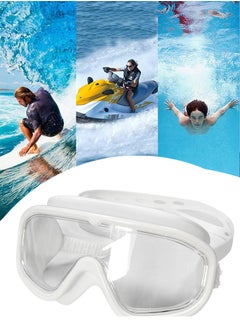 SUCITY Large Frame Clear Swim Goggles with Swimming Cap, Earplugs, and Nose Clip - Leak-Proof UV Anti Fog Swimwear Eyewear - Unisex Men Women  - Image 2