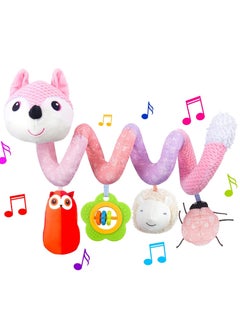 Car Seat Toys, Infant Baby Pink Fox Spiral Activity Plush Hanging Toys for Car Seat Stroller Bar Crib Bassinet Mobile with Music Box BB Squeaker and Rattles - pzsku/Z64B8A2152369A89AAC34Z/45/_/1696489780/3cb28741-90dc-4840-bbb1-0f222fbb2c72