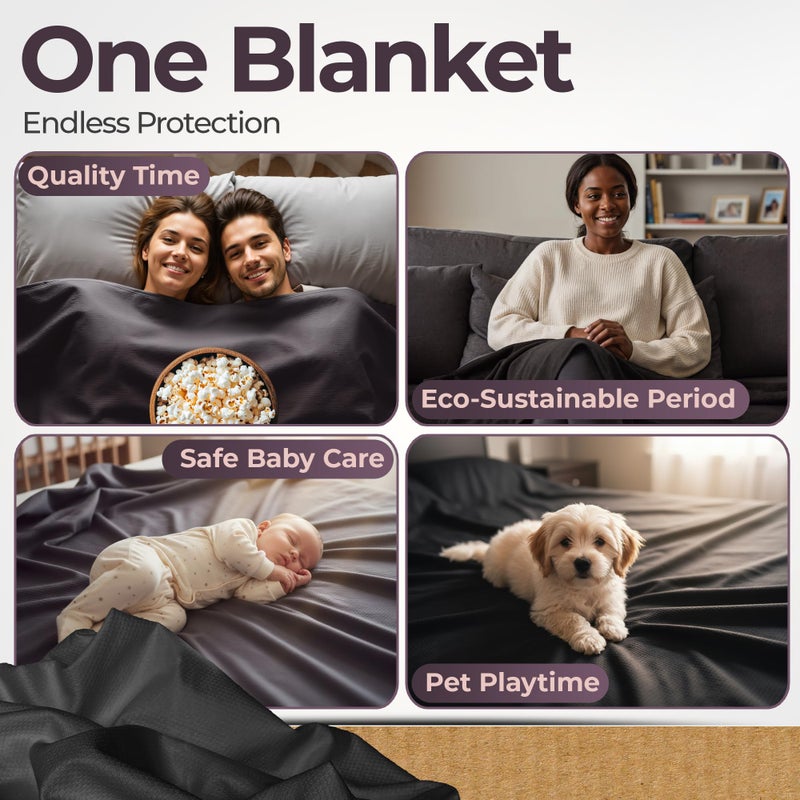 Sacred Weapon Bamboo Waterproof Blanket â€“ Bed Blanket for Cozy Moments â€“ Bed Blankets Soft & Hypoallergenic â€“ Bamboo Blankets Leakproof & Cooling for Beds, Couch & Pet Use â€“ Queen Size 60" x80. - Image 3