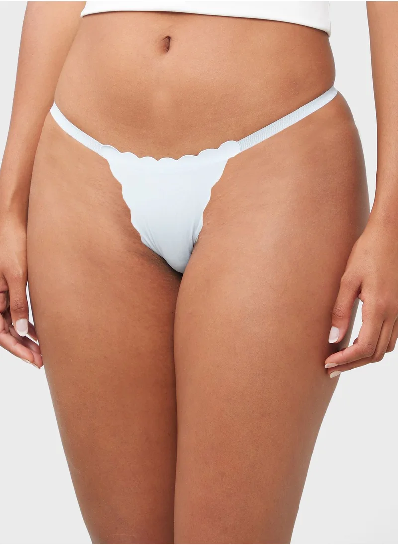 جينجر 3 Pack Scallop Hem Bikini Brief