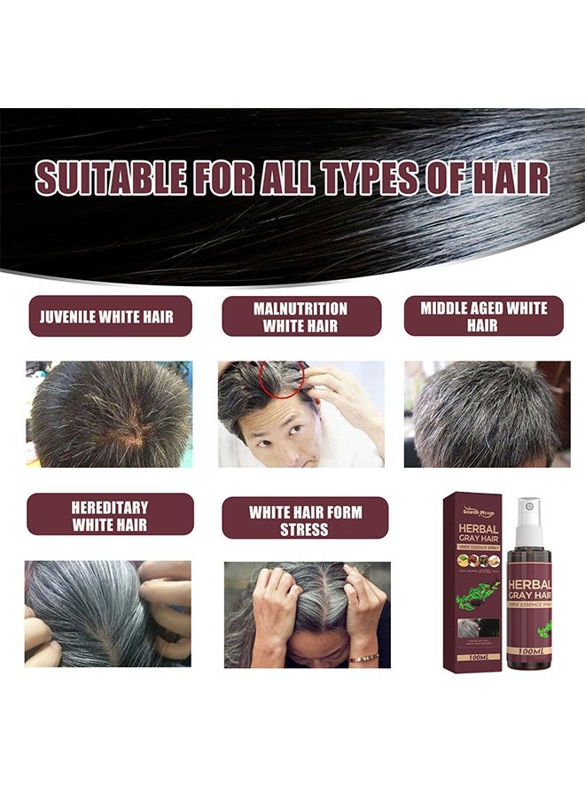 SOUTH MOON - Herbal Gray Hair, Polygonum Multiflorum And Ginger Black Hair Liquid 100ml, Herbal Extracts Nourish And Repair Gray Hair - Image 1