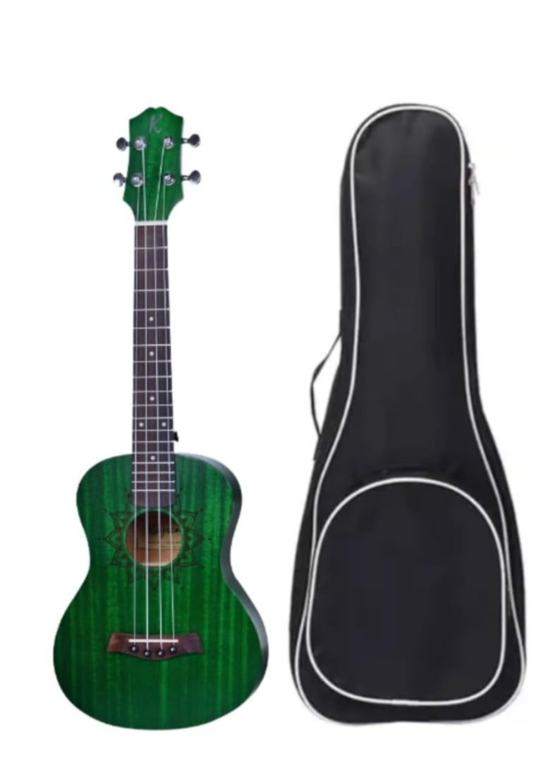 Megarya - Ukulele 24" Concert Size Professional Solid Mahogany Wood with Padded Bag (Green) - Image 1