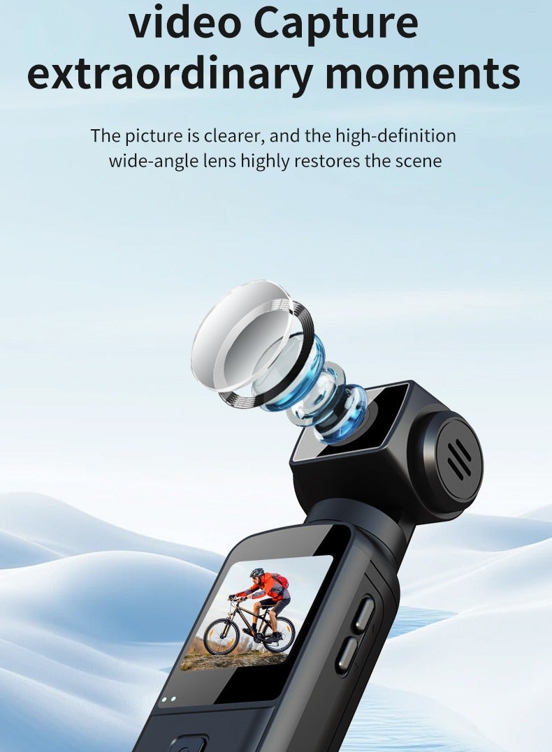 Alyashmac 4K HD Sports Camera – Anti-Shake Pocket Camera for Outdoor Adventures, Hiking, Cycling – Handheld  Clip-On Action Camera – 270° Rotatable Lens – WiFi Video Transfer – Long Battery Life – Lightweight  Portable - Image 4