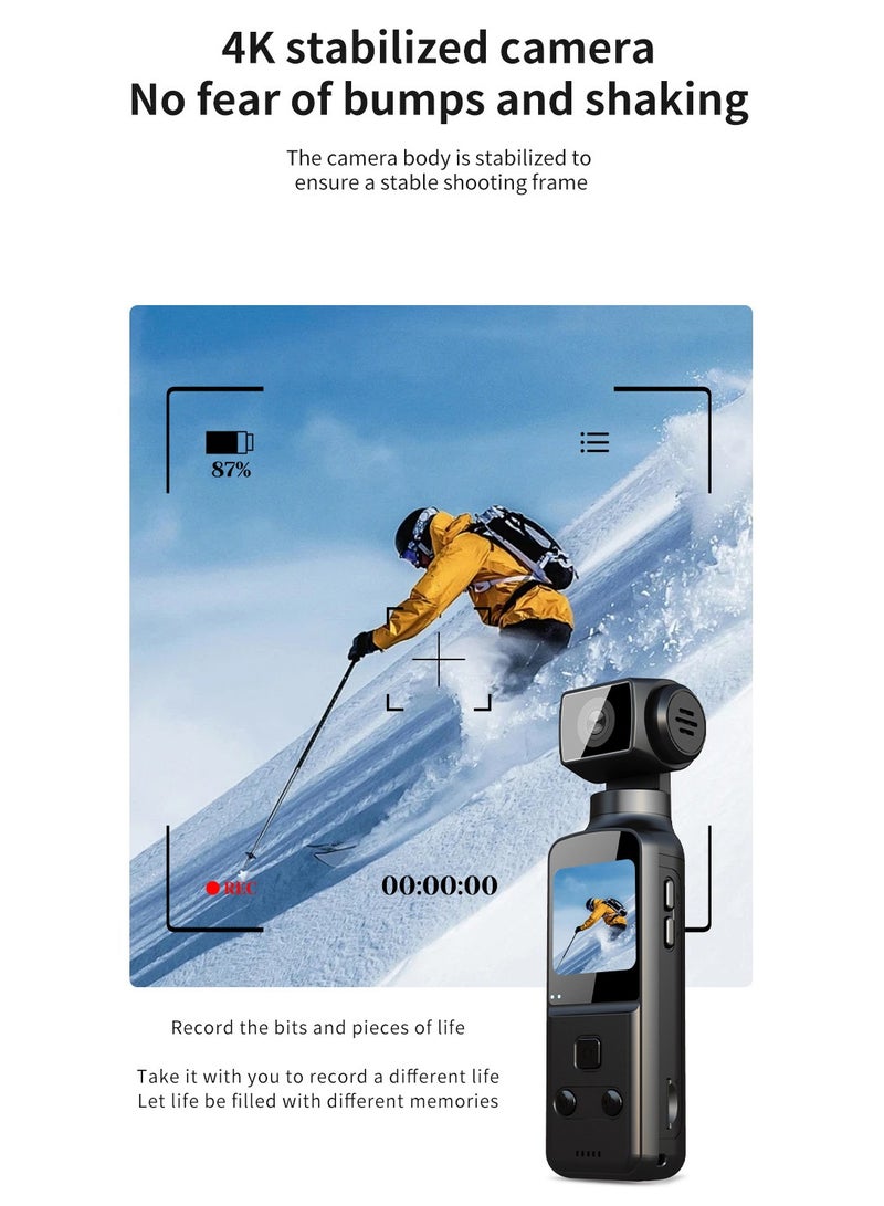 Alyashmac 4K HD Sports Camera – Anti-Shake Pocket Camera for Outdoor Adventures, Hiking, Cycling – Handheld  Clip-On Action Camera – 270° Rotatable Lens – WiFi Video Transfer – Long Battery Life – Lightweight  Portable - Image 5