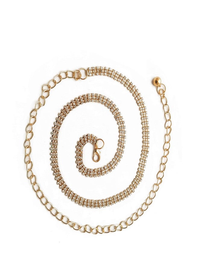 Vritraz Women And Girl Fashion Metal Stretchable Gold Plated Belly Chain Waist Belt Jewellery Gift kamarbnd Waistband MultiCrystal Peacock - Image 4