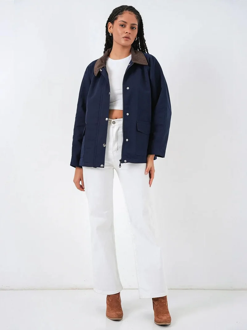 بيغ دارت BDART Gabardine Jacket with Button Closure and Pockets