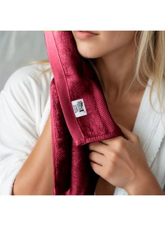 Rest Face Towel And Hand Towel Set Of 4 Burgundy Cotton Towel Towel Set Includes , 2 Face Towel 30X30Cm /12X12Inch And 2 Hand Towel 50X100Cm , 20X39Inch Hotel Luxury Absorbent Towel  - Image 5