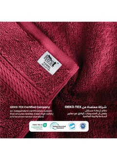 Rest Face Towel And Hand Towel Set Of 4 Burgundy Cotton Towel Towel Set Includes , 2 Face Towel 30X30Cm /12X12Inch And 2 Hand Towel 50X100Cm , 20X39Inch Hotel Luxury Absorbent Towel  - Image 4