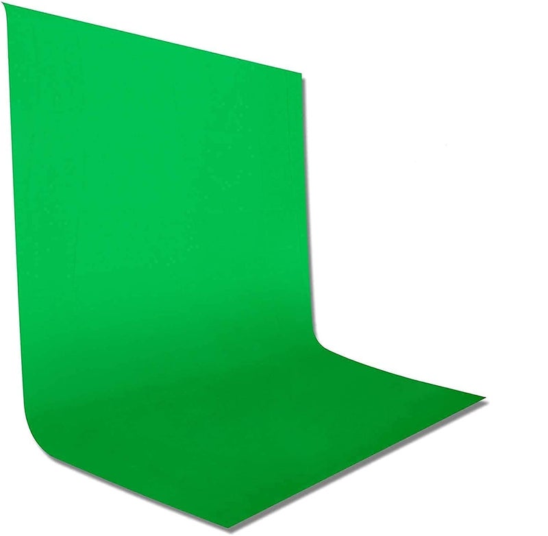 Boltove® 4FTx4FT Green Proffesional Backdrop Background Rod Pocket Exact Size Heavy Backdrop Non- Transparent for Photography, Video Streaming, Live Streaming,Product Shoot,Still Life Photography - Image 1