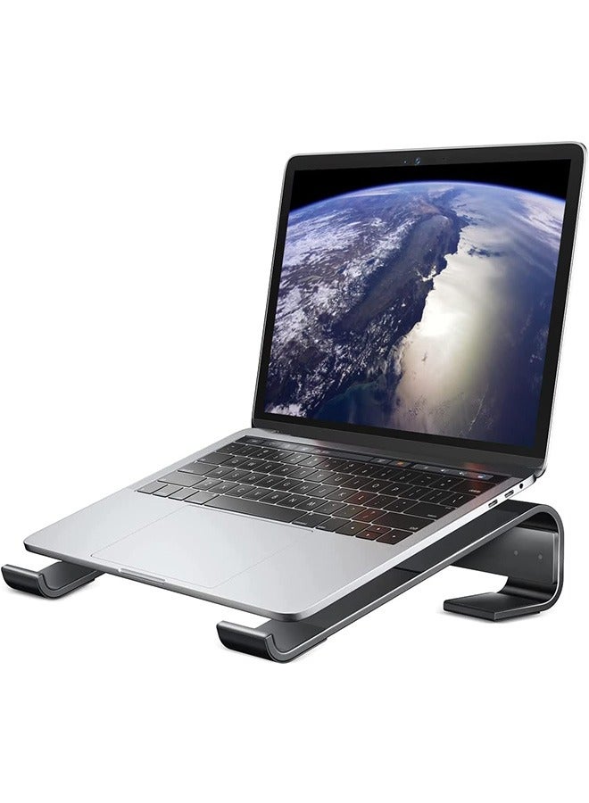 Garlo Laptop Stand for Desk, MacBook Stand Sturdy Laptop Riser, Ventilated Ergonomic Aluminum Laptop Holder Compatible with 12 13 15.6 17 Inch MacBook Pro Air/HP/Dell, Work Cooling Computer Stand.