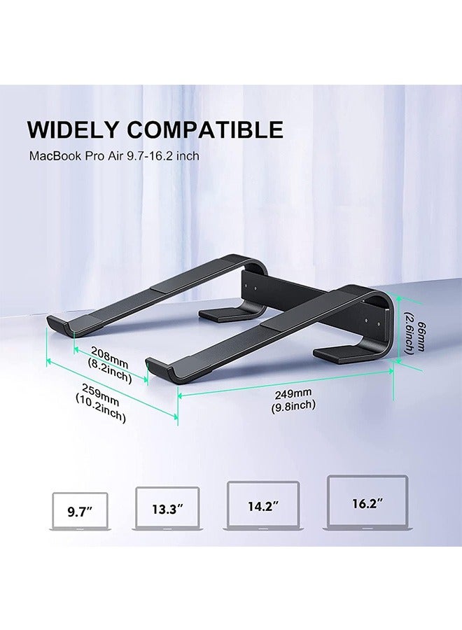 Garlo Laptop Stand for Desk, MacBook Stand Sturdy Laptop Riser, Ventilated Ergonomic Aluminum Laptop Holder Compatible with 12 13 15.6 17 Inch MacBook Pro Air/HP/Dell, Work Cooling Computer Stand. - Image 4