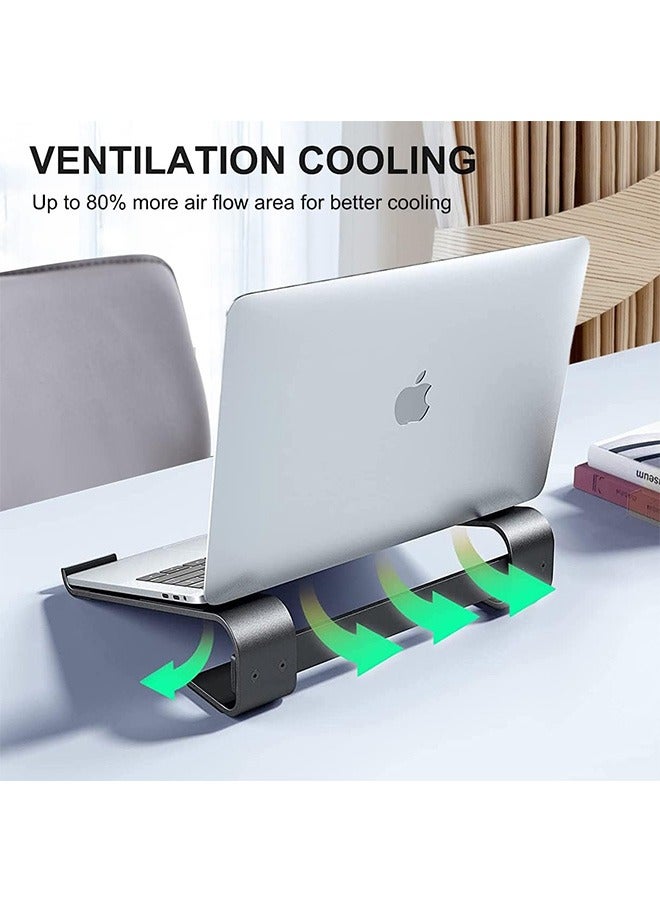Garlo Laptop Stand for Desk, MacBook Stand Sturdy Laptop Riser, Ventilated Ergonomic Aluminum Laptop Holder Compatible with 12 13 15.6 17 Inch MacBook Pro Air/HP/Dell, Work Cooling Computer Stand. - Image 5