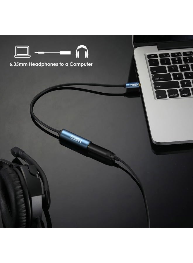 MillSO 1/4 to 3.5mm Headphone Adapter, TRS 6.35mm Female to 3.5mm Male 1/8 to 1/4 Stereo Audio Adapter for Amplifiers, Guitar, Piano, Home Theater Devices to Phone, Laptop, Headphones - 12inch/30cm - Image 2