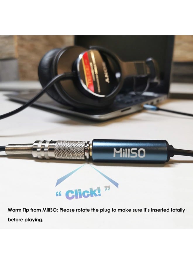 MillSO 1/4 to 3.5mm Headphone Adapter, TRS 6.35mm Female to 3.5mm Male 1/8 to 1/4 Stereo Audio Adapter for Amplifiers, Guitar, Piano, Home Theater Devices to Phone, Laptop, Headphones - 12inch/30cm - Image 5