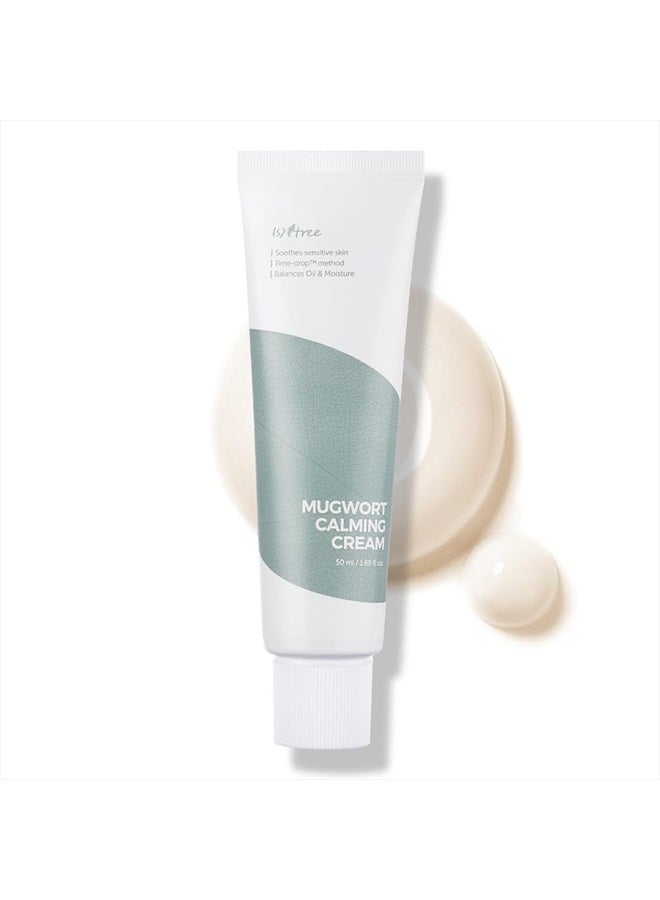 IsNtree Mugwort calming cream 50ml 1.69 fl.oz | Soothes ensitive skin | Balances oil and moisture - Image 2