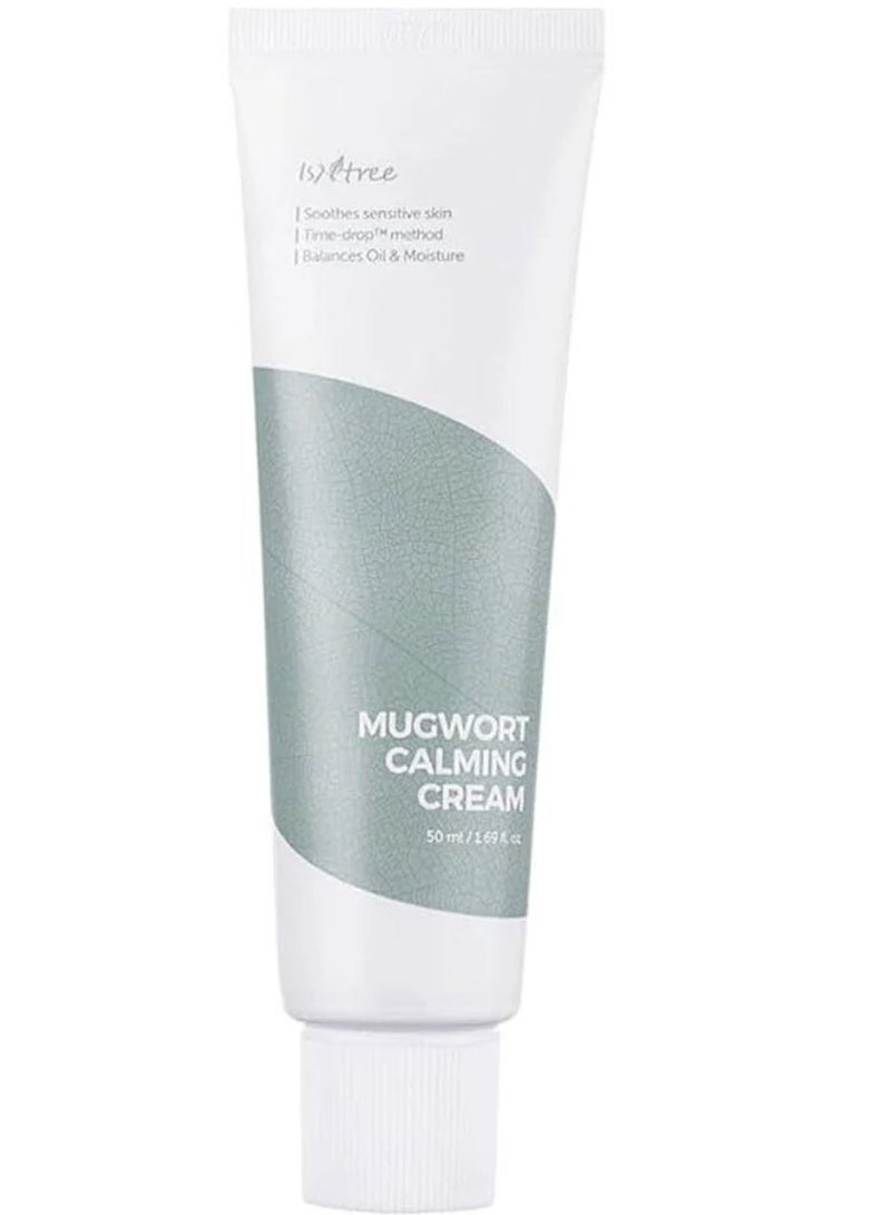 IsNtree Mugwort calming cream 50ml 1.69 fl.oz | Soothes ensitive skin | Balances oil and moisture - Image 1