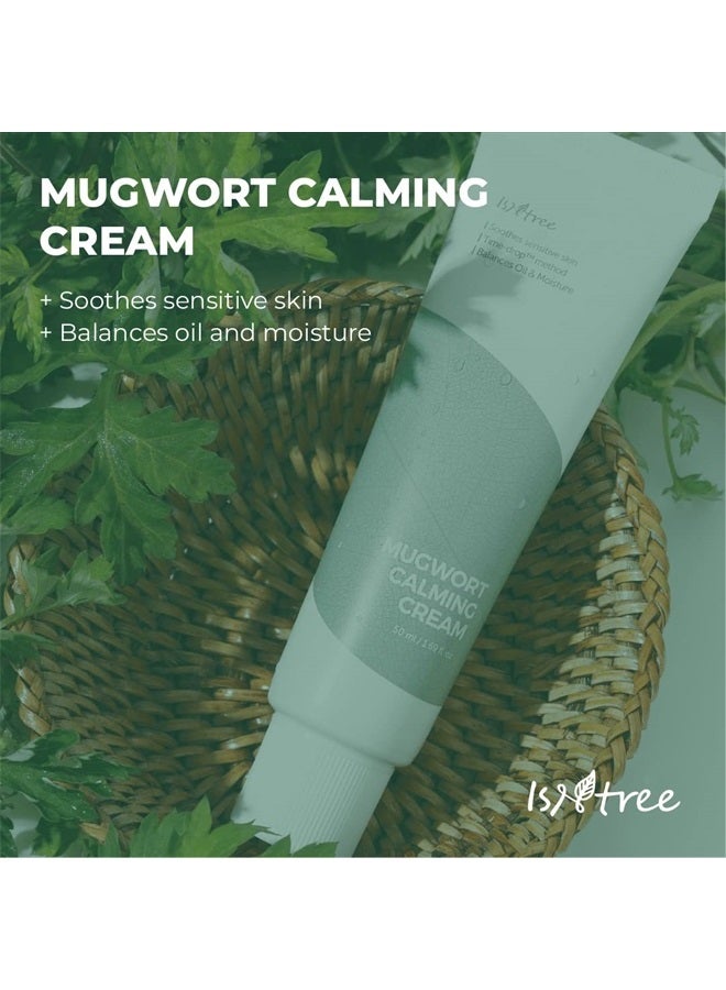 IsNtree Mugwort calming cream 50ml 1.69 fl.oz | Soothes ensitive skin | Balances oil and moisture - Image 3