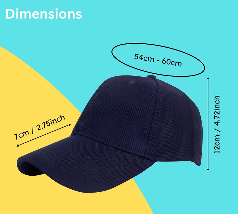 Aavjo Unisex Polyester Cap (SolidCapWithBuckle_Navy_Free Size) - Image 2