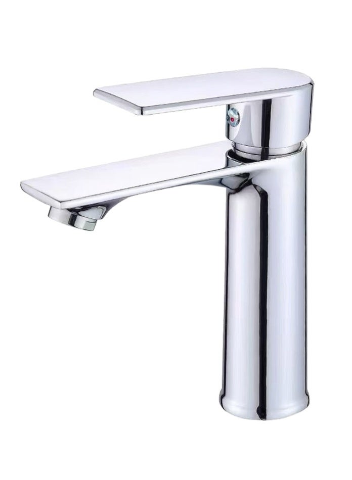 MODI Modern Basin Mixer Tap Chrome Finish Bathroom Faucet Single Lever Hot & Cold Water Mixer Durable Brass Body & Ceramic Cartridge - Image 2