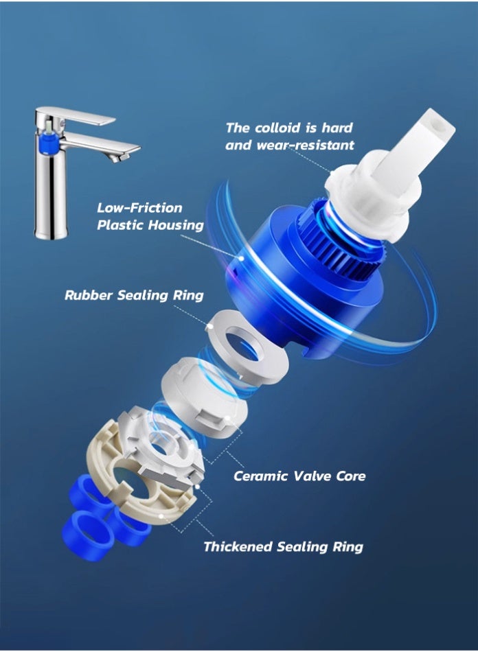 MODI Modern Basin Mixer Tap Chrome Finish Bathroom Faucet Single Lever Hot & Cold Water Mixer Durable Brass Body & Ceramic Cartridge - Image 5