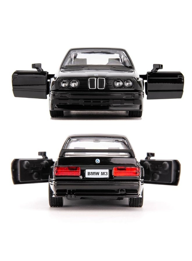 RMZ City 1:36 Compatible for BMW M3 1987 Toy Car, Diecast Pull Back Model Car, Doors Open, Collection Kids Toy for Aged 3 and up, Gift Black - Image 3