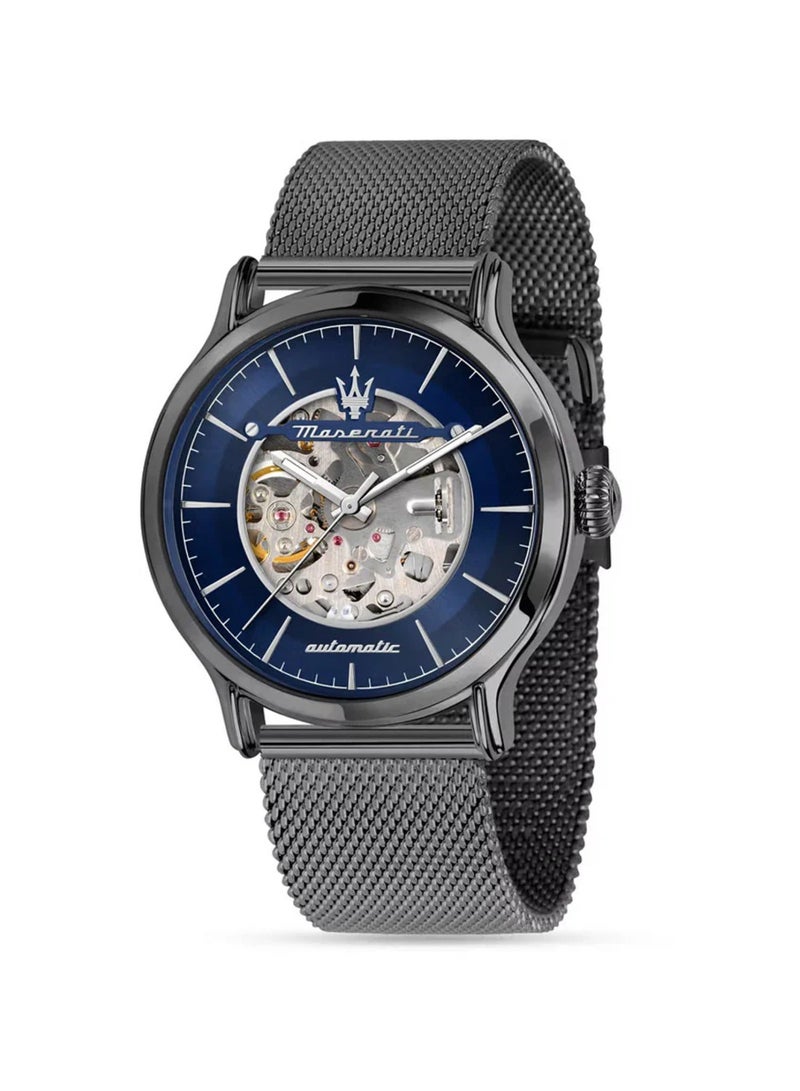 Maserati ساعة إيبوقا الأوتوماتيكية من الفولاذ المقاوم للصدأ الأسود بشبكة R8823118017 - 42 مم - Image 1