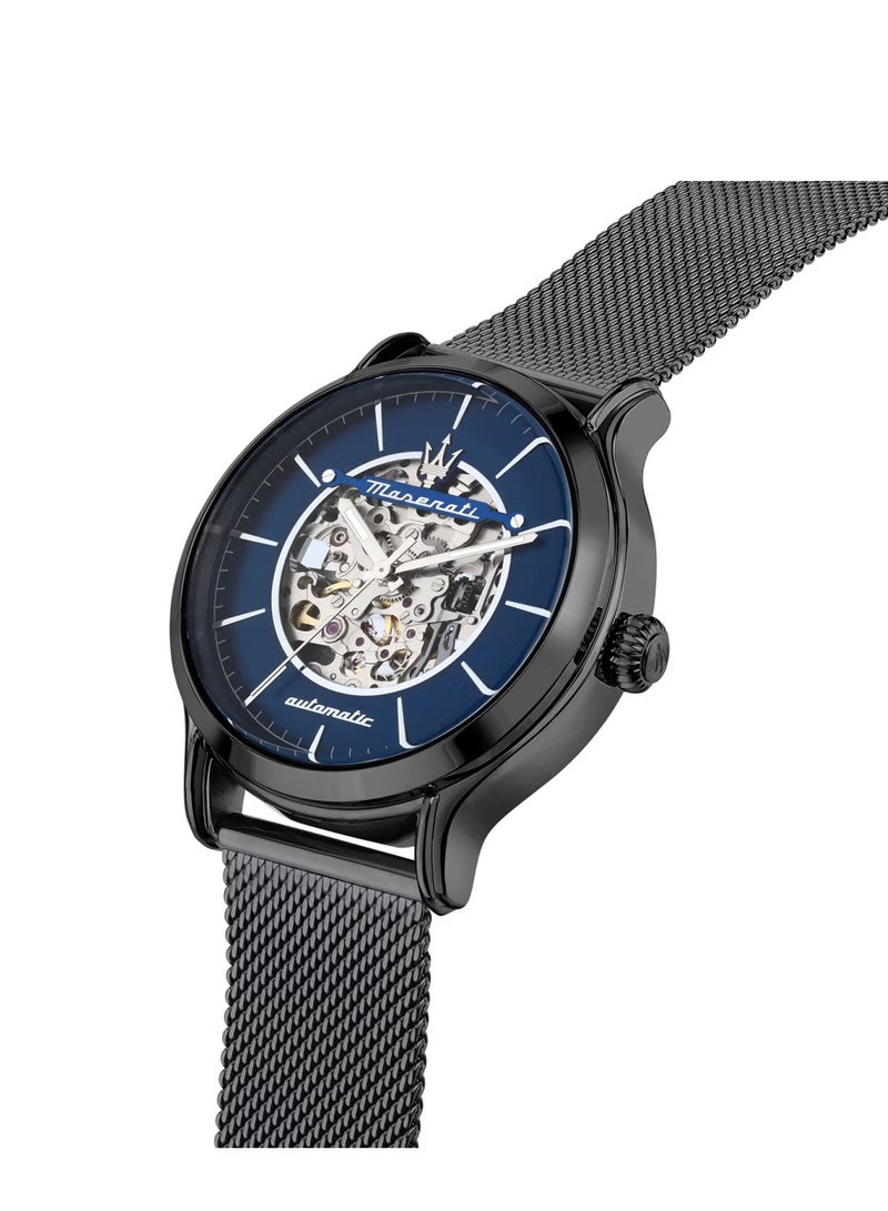 Maserati ساعة إيبوقا الأوتوماتيكية من الفولاذ المقاوم للصدأ الأسود بشبكة R8823118017 - 42 مم - Image 3