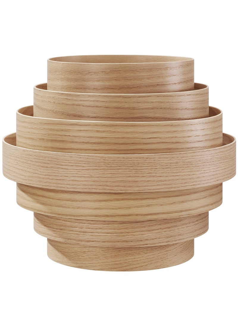 Dykarklocka Pendant Lamp Shade White Stained Oak Veneer 40 Cm  - Image 1