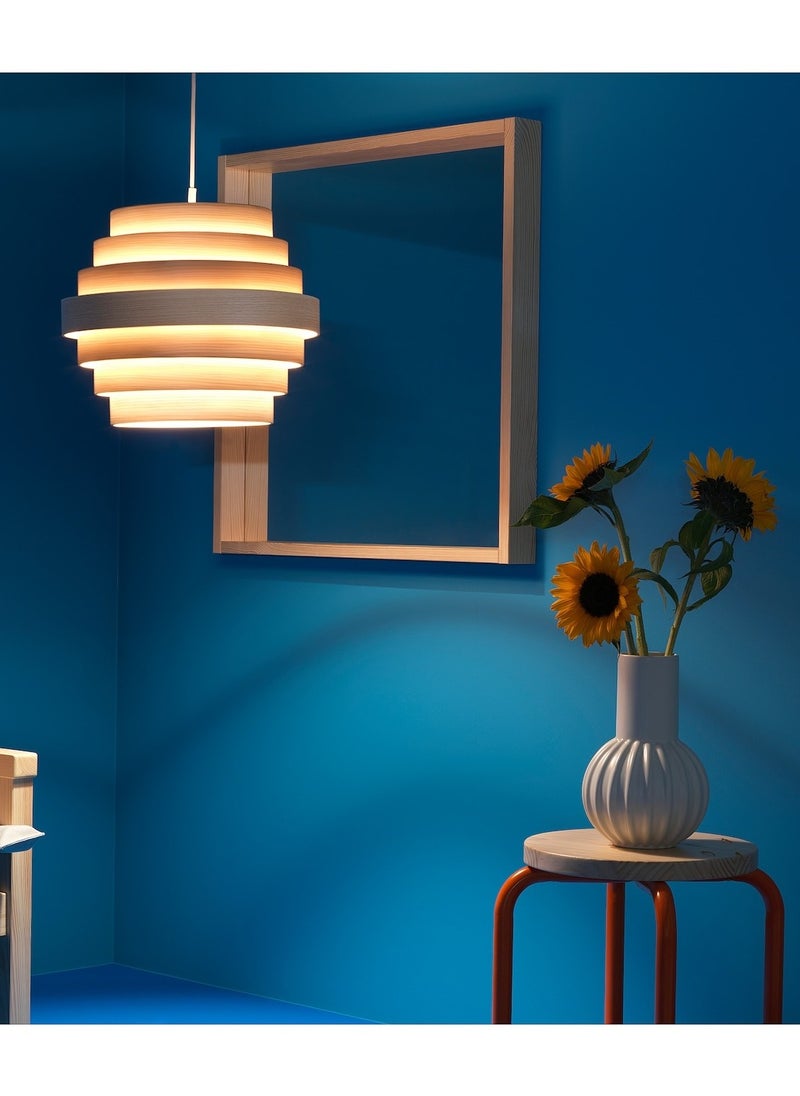 Dykarklocka Pendant Lamp Shade White Stained Oak Veneer 40 Cm  - Image 2
