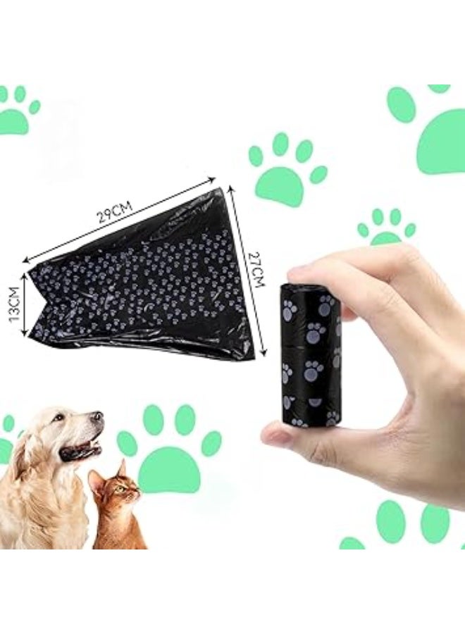 أكياس فضلات الكلاب مع 1 موزع ، 20 لفة، أكياس فضلات الكلاب السميكة مانعة للتسرب، 300 قطعة - Image 4