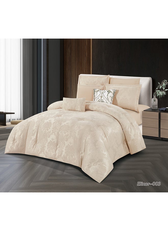 Hours Horse Comforter Set With Soft Silky Jacquard Fabric And A Modern And Distinctive Pattern That Satisfies All Tastes 8 Pieces King Size 