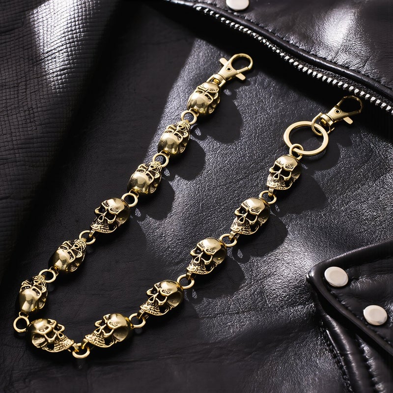 Lightweight Skull Wallet Chain Portable Compact No Bulk For Travel Daily Use - Image 5