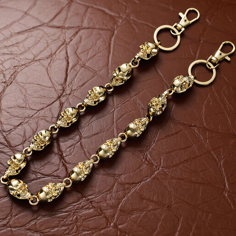 Lightweight Skull Wallet Chain Portable Compact No Bulk For Travel Daily Use - Image 3