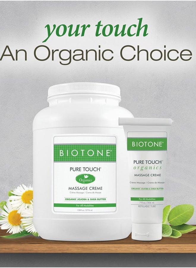Biotone - BIOTONE Pure Touch Organics Massage Crème, True Organic Massage, Rich Texture, Silky Glide, Soothing Ingredients, Healing Botanicals - 1 Gallon - Image 1