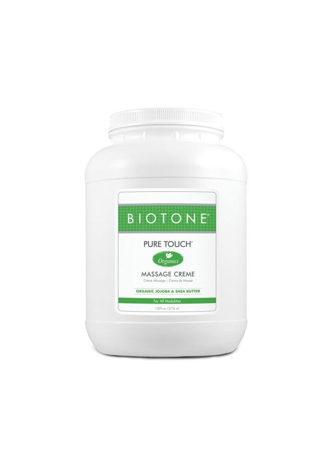 Biotone - BIOTONE Pure Touch Organics Massage Crème, True Organic Massage, Rich Texture, Silky Glide, Soothing Ingredients, Healing Botanicals - 1 Gallon - Image 1
