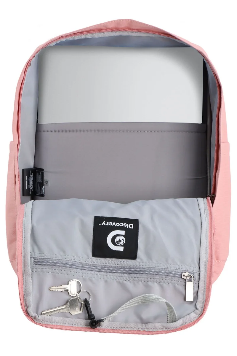 Discovery Discovery Cave Backpack 13L – Lightweight, Eco-Friendly Laptop Backpack, Everyday Bag with Multiple Pockets. Pink