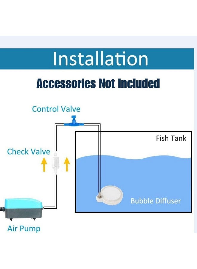 VAYINATO® Aquarium Air Stone Disc Bubble Diffuser Pump, 2in - Fish Tank Air Bubbler Maker Aquarium Pump Accessories with 2m Air Tube (Air Pump Not Included) by Petzlifeworld - Image 5