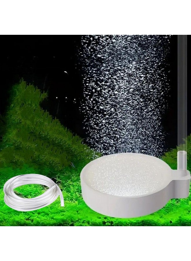 VAYINATO® Aquarium Air Stone Disc Bubble Diffuser Pump, 2in - Fish Tank Air Bubbler Maker Aquarium Pump Accessories with 2m Air Tube (Air Pump Not Included) by Petzlifeworld - Image 1