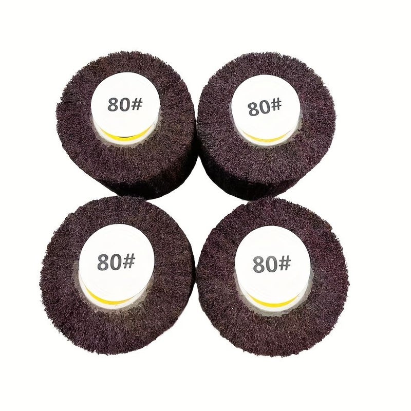 80 Grit Blending Angle Grinder Wire Wheel 4 Pieces Set Cross Core Polishing Wheel For Metal Rust Removal Surface Polishing - Image 3