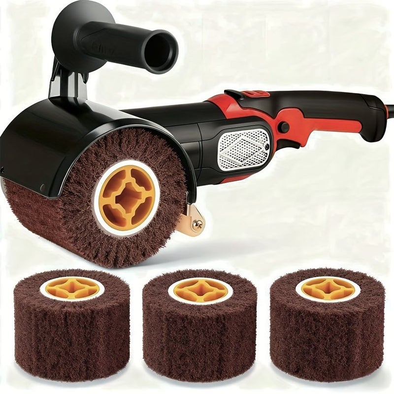 80 Grit Blending Angle Grinder Wire Wheel 4 Pieces Set Cross Core Polishing Wheel For Metal Rust Removal Surface Polishing - Image 1
