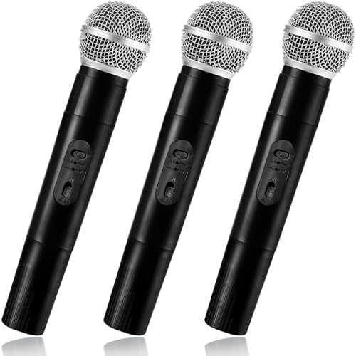 Zddaoole 3 Pcs Kids Microphone ToyPlastic Fake Microphone Pretend Play Toy Black Stage Mics Toys for Halloween Christmas Karaoke Costume Party Favors - Image 1