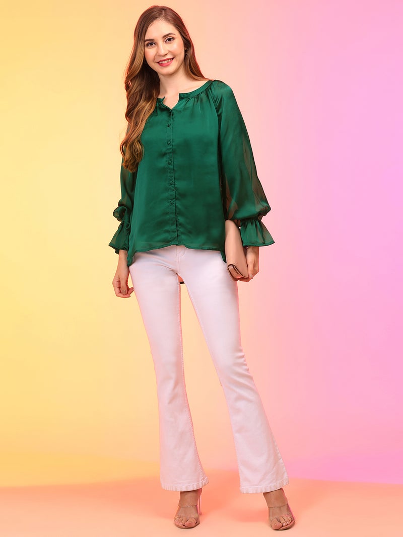globus Globus Women Round Neck Raglan Sleeves Shirt Style Party Top  - Image 5