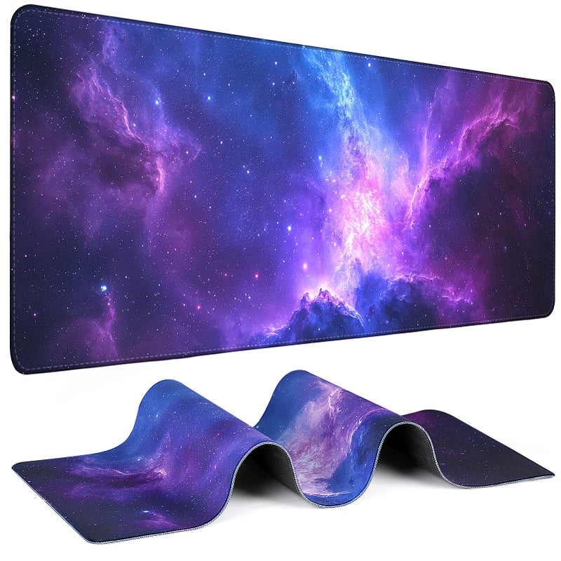 Yuhijoy Mouse Pad Gaming - Desk Mat for Keyboard and Mouse - Galaxy Space Large Mouse Pad for Desk, Mousepad (31.5 x 11.8inch) with Non-Slip Base, Desks Pad Mat for Gaming, Office and Home - Image 1