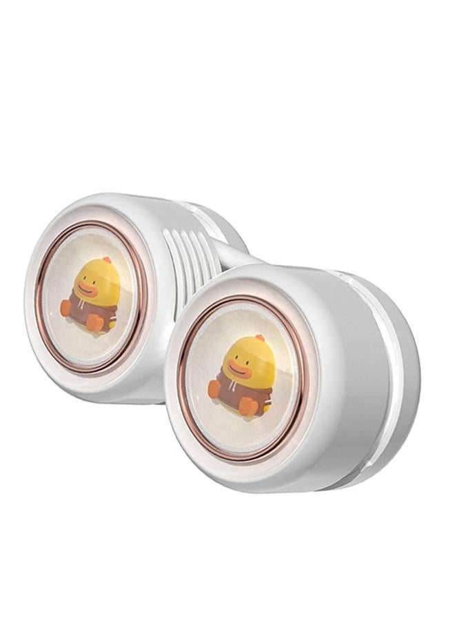 إسكدنيا مروحة عنق محمولة هادئة مع USB ثلاث سرعات قابلة للتعديل، مروحة بلا شفرات للاستخدام في الصيف في الهواء الطلق، بيضاء - Image 3