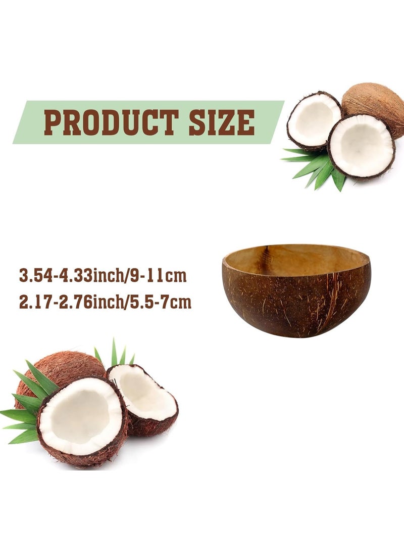 14 Pcs Natural Coconut Shell Bowls, Small Polished Wooden Bowls for Smoothie Acai Salad and Vegan Gifts, Natural Rustic Kitchen Decor - Image 4