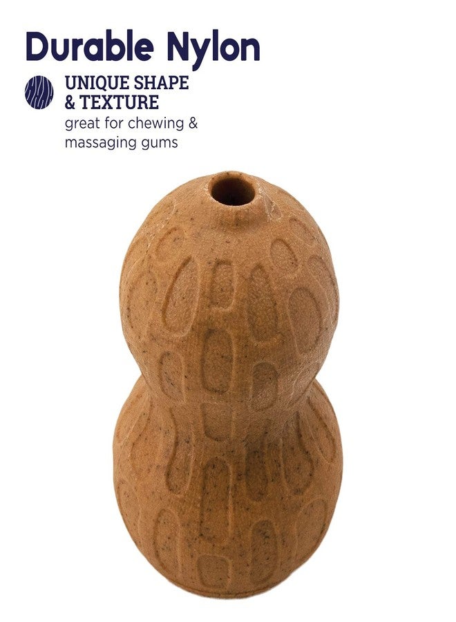 Petstages Outward Hound Peanut Stuffer Dog Toy | Interactive Treat Dispensing Puzzle Toy | Durable Nylon Chew Perfect for Peanut Butter & Dog Snacks - Brown, Medium - Image 3