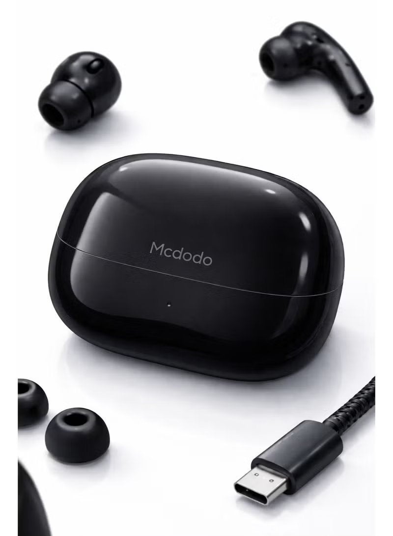 Wireless Earbuds Bluetooth 5.3, 40H Total Battery, 21H Playback, Fast Charging Case, Deep Bass Stereo, Touch Control, Built-in Mic, Low Latency, IPX4 Splash Resistant, Compact Comfortable Fit, Black