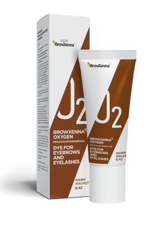 BrowXenna OXYGEN J2 Dye for Eyebrows and Eyelashes 15 ML | Warm walnut #6.42 